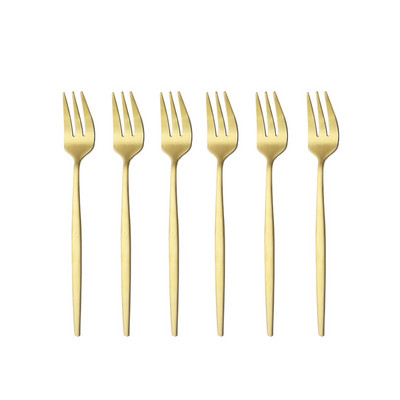 Mat set vilica za kolače od 6/12 komada Posuđe od nehrđajućeg čelika za voćnu salatu Šarene male vilice Pribor za jelo Kuhinjski dodaci