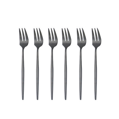 Mat set vilica za kolače od 6/12 komada Posuđe od nehrđajućeg čelika za voćnu salatu Šarene male vilice Pribor za jelo Kuhinjski dodaci