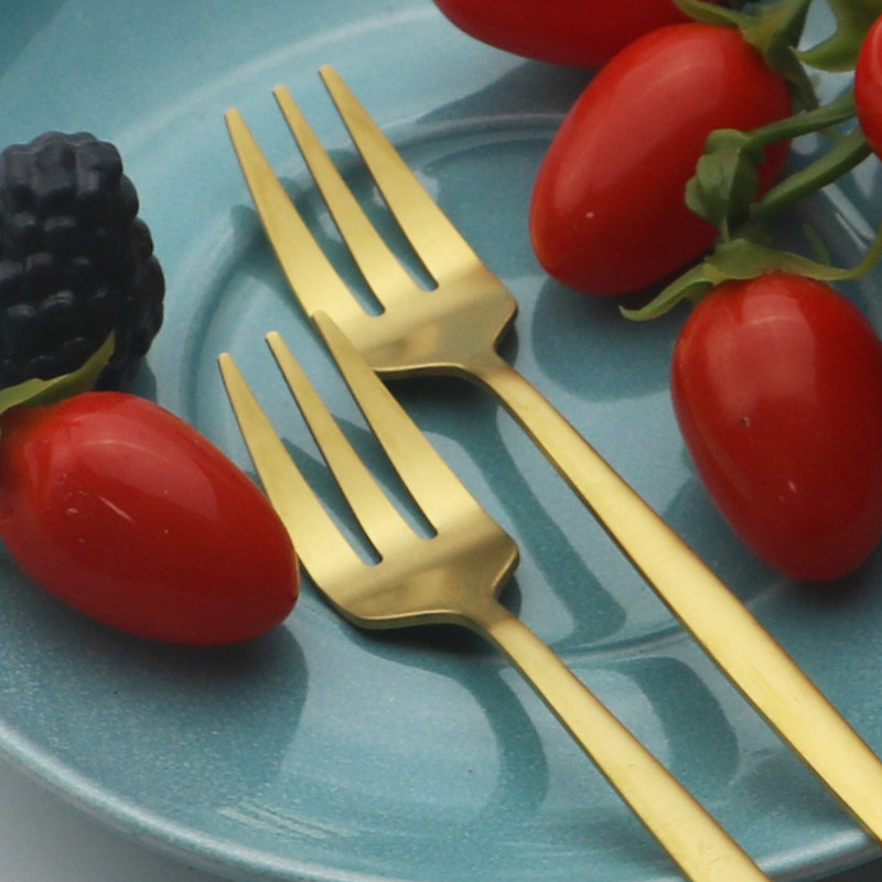 Mat set vilica za kolače od 6/12 komada Posuđe od nehrđajućeg čelika za voćnu salatu Šarene male vilice Pribor za jelo Kuhinjski dodaci