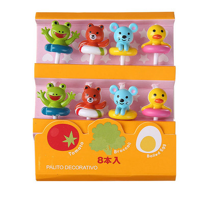 Animal Farm Dinosaur Fruit Fork Mini Cartoon Παιδικό Σνακ Κέικ Επιδόρπιο Επιλογή Οδοντογλυφίδα Bento Μεσημεριανά Διακόσμηση πάρτι