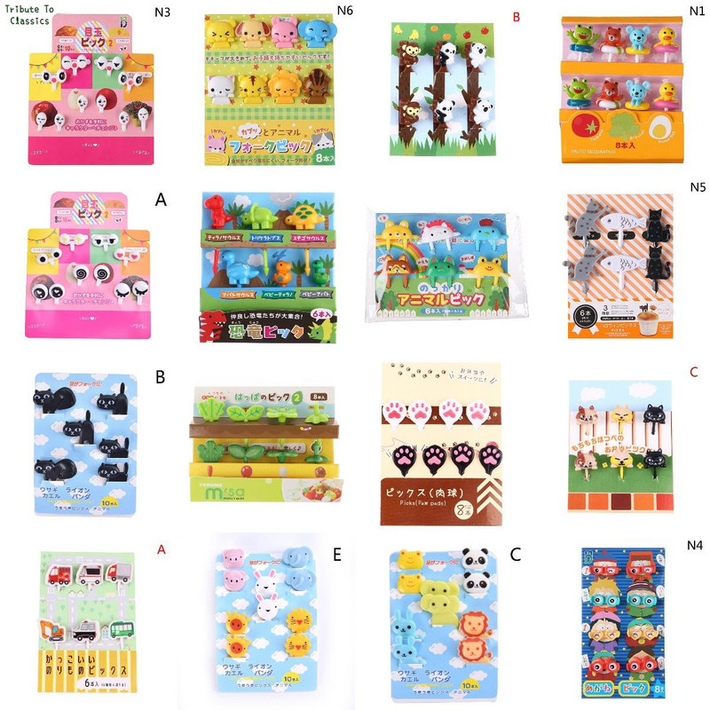 Loomafarm dinosauruste puuviljakahvel Mini multifilm lastele suupiste kook Magustoit Puuviljakork hambaork Bento lõunasöögid peokujundus