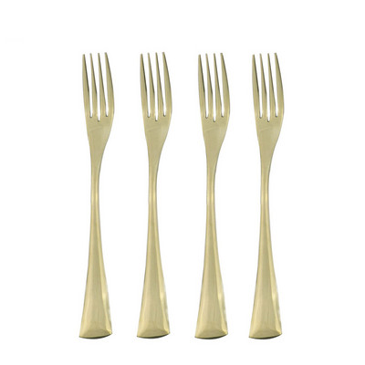 JANKNG 4 tk/partii magustoidukahvel Värviline söögiriistade komplekt roostevabast terasest kahvlite söögiriistade komplekt õhtusöögiks salat puu-roosikuld sööginõud