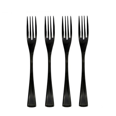 JANKNG 4 tk/partii magustoidukahvel Värviline söögiriistade komplekt roostevabast terasest kahvlite söögiriistade komplekt õhtusöögiks salat puu-roosikuld sööginõud