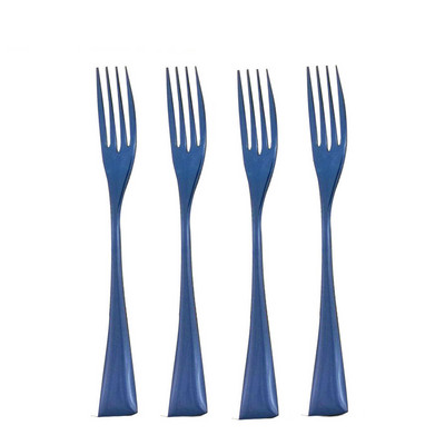 JANKNG 4 tk/partii magustoidukahvel Värviline söögiriistade komplekt roostevabast terasest kahvlite söögiriistade komplekt õhtusöögiks salat puu-roosikuld sööginõud