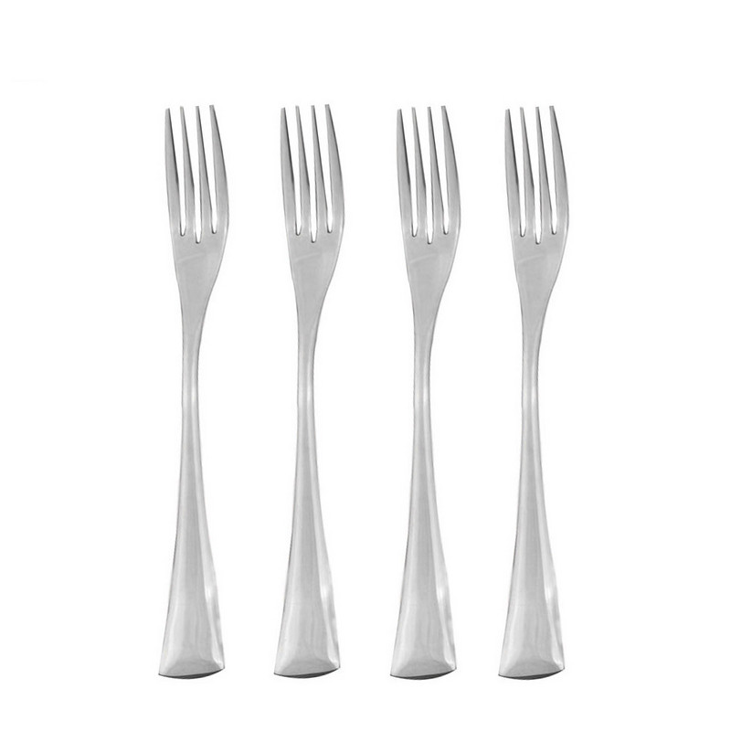 JANKNG 4 tk/partii magustoidukahvel Värviline söögiriistade komplekt roostevabast terasest kahvlite söögiriistade komplekt õhtusöögiks salat puu-roosikuld sööginõud