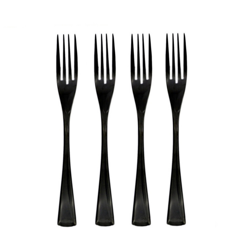 JANKNG 4 tk/partii magustoidukahvel Värviline söögiriistade komplekt roostevabast terasest kahvlite söögiriistade komplekt õhtusöögiks salat puu-roosikuld sööginõud