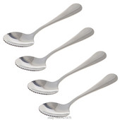 Nerūdijančio plieno pjūkliniai šaukštai Greipfrutų grandiklis šaukštas vaisių tyrės ilga rankena Daugiafunkcis maistas kūdikiams D10 20 Dropship