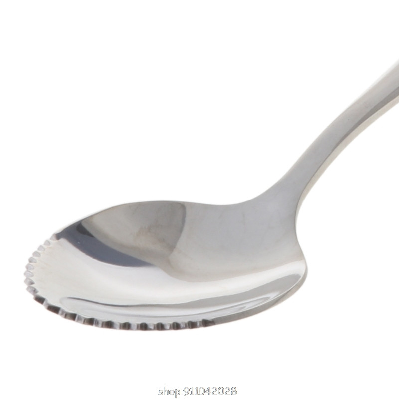 Nerūdijančio plieno pjūkliniai šaukštai Greipfrutų grandiklis šaukštas vaisių tyrės ilga rankena Daugiafunkcis maistas kūdikiams D10 20 Dropship