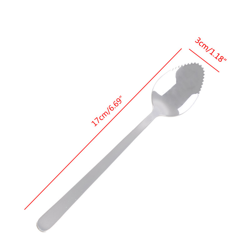 Nerūdijančio plieno pjūkliniai šaukštai Greipfrutų grandiklis šaukštas vaisių tyrės ilga rankena Daugiafunkcis maistas kūdikiams D10 20 Dropship