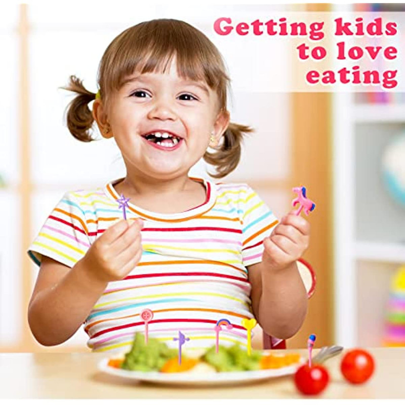 Dječja hrana Voće Vilica Jednorog Trojanac Crtić Bento kutija Ukrasna vilica Torta Vilica za desert Mini čačkalica Slastičarski pribor za zabavu