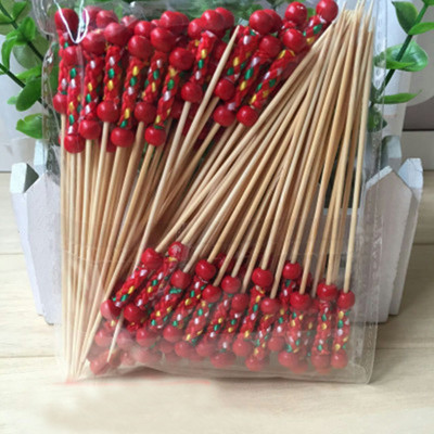 100 vnt 12 cm Širdies bambuko rinkinys Buffet Cupcake Fruit Fork Party Desertinis salotų lazdelinis kokteilių iešmas vestuvių dekoravimui