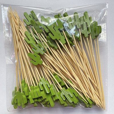 100 vnt 12 cm Širdies bambuko rinkinys Buffet Cupcake Fruit Fork Party Desertinis salotų lazdelinis kokteilių iešmas vestuvių dekoravimui