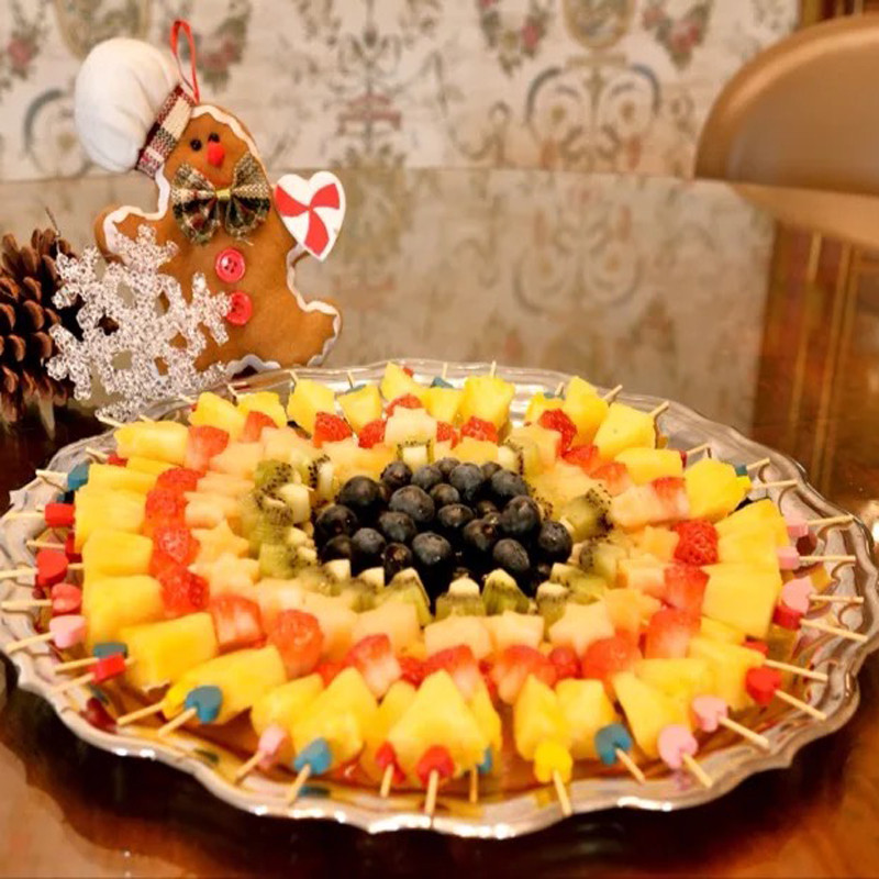 100 vnt 12 cm Širdies bambuko rinkinys Buffet Cupcake Fruit Fork Party Desertinis salotų lazdelinis kokteilių iešmas vestuvių dekoravimui