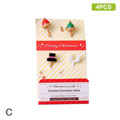 1 rinkinys 6/8 vnt Vaikiški vaisių krapštukai Adatiniai dantų krapštukai Kūrybinis vaisinis pyragas Desertas Maisto šakutės Pietų dėžutės dekoras Bento aksesuarai