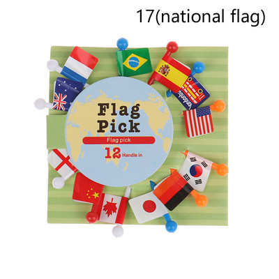 1 rinkinys 6/8 vnt Vaikiški vaisių krapštukai Adatiniai dantų krapštukai Kūrybinis vaisinis pyragas Desertas Maisto šakutės Pietų dėžutės dekoras Bento aksesuarai