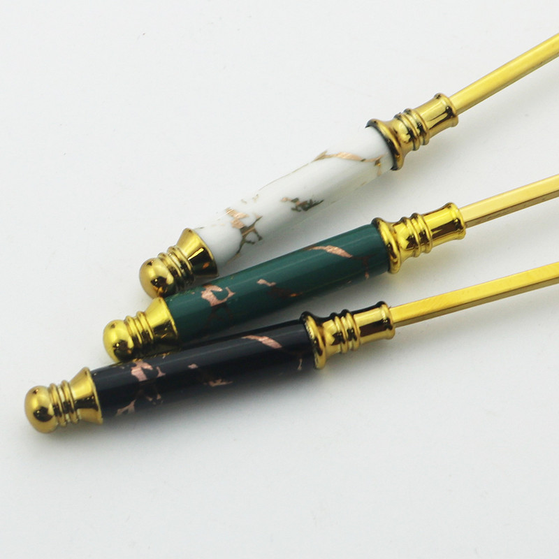 6 tk keraamilise käepidemega söögiriistad värviline kahvli lusika komplekt puuviljakahvel kohvi tee lusikas roostevabast terasest kullast lauanõud luksuslikud koogikahvlid