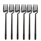 6tk Must Õhtusöögikahvel Sööginõud Lauakaunistus Köök Matt Lusikas Nuga Sööginõud lauanõud Söögiriistad Magustoidud Supp Kohvi Kasutamine