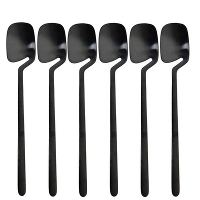 6tk Must Õhtusöögikahvel Sööginõud Lauakaunistus Köök Matt Lusikas Nuga Sööginõud lauanõud Söögiriistad Magustoidud Supp Kohvi Kasutamine