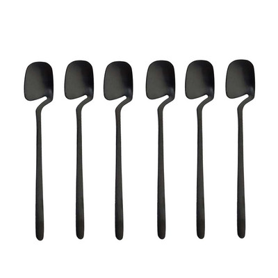 6tk Must Õhtusöögikahvel Sööginõud Lauakaunistus Köök Matt Lusikas Nuga Sööginõud lauanõud Söögiriistad Magustoidud Supp Kohvi Kasutamine
