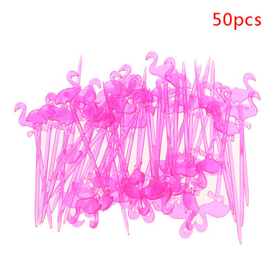 50kom Životinja Flamingo Srce Potrepštine za zabavu Izbor hrane Buffet Voće Vilica Snack Torta Desert Štapići za salatu Koktel Čačkalica Skewe