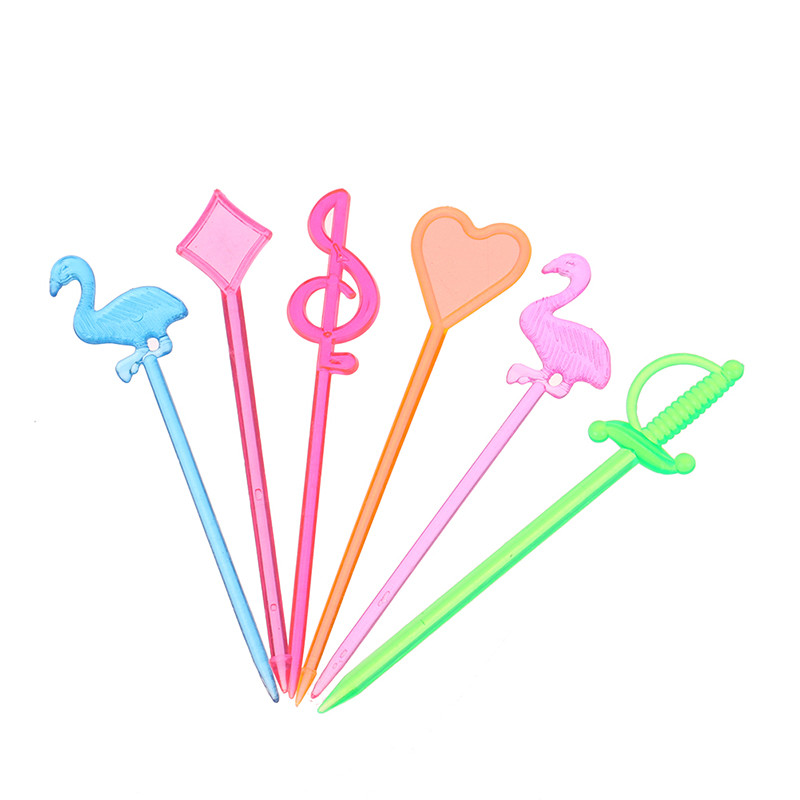 50kom Životinja Flamingo Srce Potrepštine za zabavu Izbor hrane Buffet Voće Vilica Snack Torta Desert Štapići za salatu Koktel Čačkalica Skewe