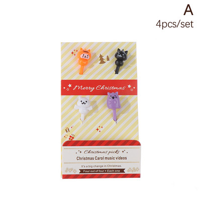 1 komplekt Animal Fruit Fork Toidukvaliteediga Plastikust Mini Multifilm Laste Kook Puu Hambaork Bento Lõunasöök Bento Aksessuaarid Peokaunistus