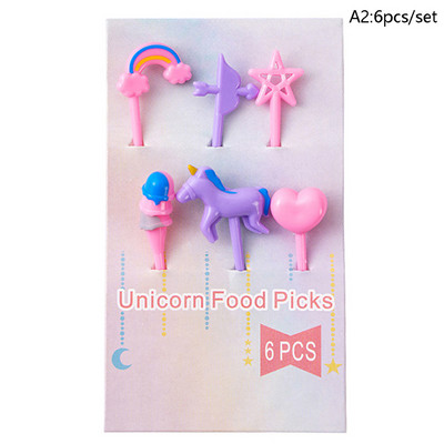 1 komplekt Animal Fruit Fork Toidukvaliteediga Plastikust Mini Multifilm Laste Kook Puu Hambaork Bento Lõunasöök Bento Aksessuaarid Peokaunistus