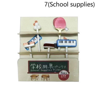 1 komplekt Animal Fruit Fork Toidukvaliteediga Plastikust Mini Multifilm Laste Kook Puu Hambaork Bento Lõunasöök Bento Aksessuaarid Peokaunistus
