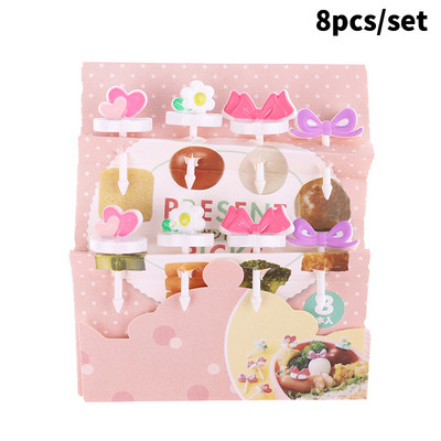 1 komplekt Animal Fruit Fork Toidukvaliteediga Plastikust Mini Multifilm Laste Kook Puu Hambaork Bento Lõunasöök Bento Aksessuaarid Peokaunistus