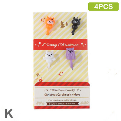 1 komplekt Animal Fruit Fork Toidukvaliteediga Plastikust Mini Multifilm Laste Kook Puu Hambaork Bento Lõunasöök Bento Aksessuaarid Peokaunistus