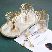 6PCS Set vilica za voće od nehrđajućeg čelika Kreativni znak za kućanstvo Dječji desert Mala vilica Kuhinjski pribor Vilice