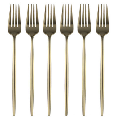 6 db desszert villa evőeszköz fekete arany evőeszköz készlet 304 rozsdamentes acél étkészlet színes tükör konyhai étkészlet ezüst edény