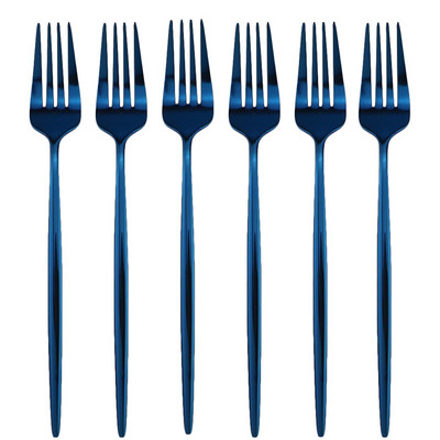 6 db desszert villa evőeszköz fekete arany evőeszköz készlet 304 rozsdamentes acél étkészlet színes tükör konyhai étkészlet ezüst edény