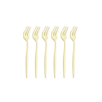 6 buc. Furculițe pentru ceai din oțel inoxidabil, auriu, negru, pentru prăjitură, pentru gustare, salată, cafea, fructe, furculiță, oglindă, tacâmuri, set de veselă, ustensile de bucătărie