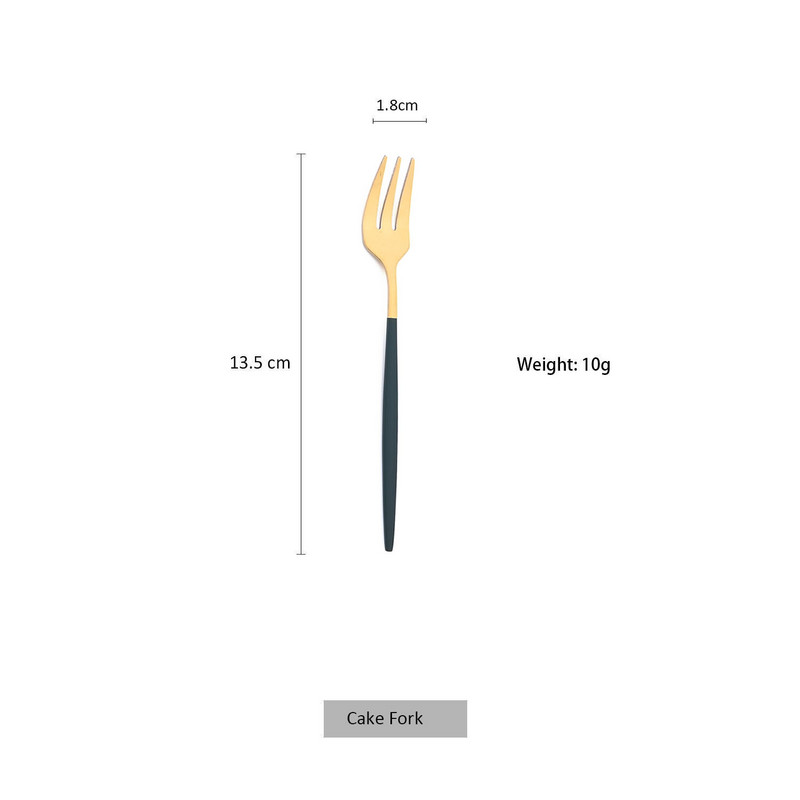 6 buc. Furculițe pentru ceai din oțel inoxidabil, auriu, negru, pentru prăjitură, pentru gustare, salată, cafea, fructe, furculiță, oglindă, tacâmuri, set de veselă, ustensile de bucătărie