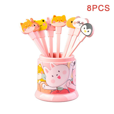 6-50 vnt. / rinkinys Mieli vaisių pyragaičiai šakutės saldainių spalvos Mini vaisių rinkiniai Vaikiški animaciniai filmukai plastikiniai buitiniai užkandžiai desertinės šakutės Bento aksesuarai