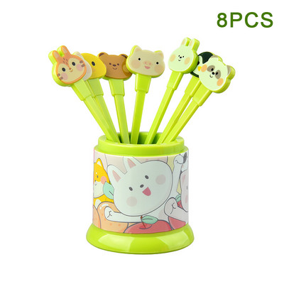 6-50 vnt. / rinkinys Mieli vaisių pyragaičiai šakutės saldainių spalvos Mini vaisių rinkiniai Vaikiški animaciniai filmukai plastikiniai buitiniai užkandžiai desertinės šakutės Bento aksesuarai