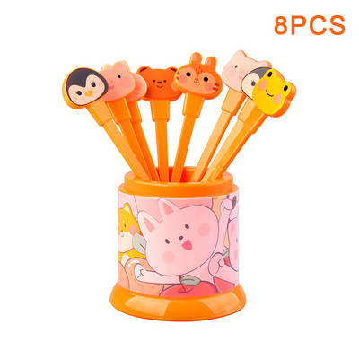 6-50 vnt. / rinkinys Mieli vaisių pyragaičiai šakutės saldainių spalvos Mini vaisių rinkiniai Vaikiški animaciniai filmukai plastikiniai buitiniai užkandžiai desertinės šakutės Bento aksesuarai