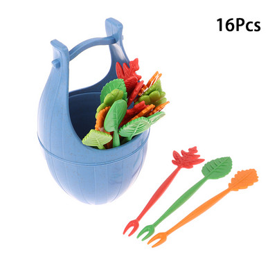 6-50 vnt. / rinkinys Mieli vaisių pyragaičiai šakutės saldainių spalvos Mini vaisių rinkiniai Vaikiški animaciniai filmukai plastikiniai buitiniai užkandžiai desertinės šakutės Bento aksesuarai