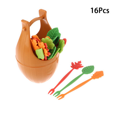 6-50 vnt. / rinkinys Mieli vaisių pyragaičiai šakutės saldainių spalvos Mini vaisių rinkiniai Vaikiški animaciniai filmukai plastikiniai buitiniai užkandžiai desertinės šakutės Bento aksesuarai