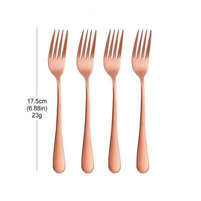 1/3/4/5/6 komada zlatni set vilica za desert od nehrđajućeg čelika Vilica za voće sladoledna torta Vilica za čaj za kućnu čajanku Ogledalo Posuđe