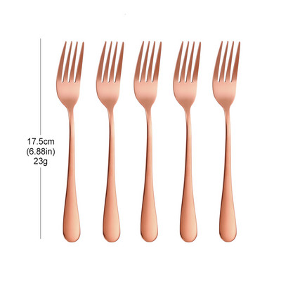 1/3/4/5/6 komada zlatni set vilica za desert od nehrđajućeg čelika Vilica za voće sladoledna torta Vilica za čaj za kućnu čajanku Ogledalo Posuđe