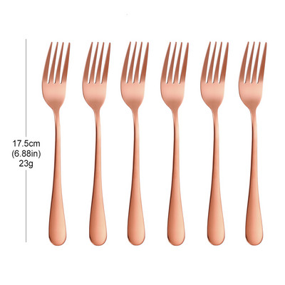 1/3/4/5/6 komada zlatni set vilica za desert od nehrđajućeg čelika Vilica za voće sladoledna torta Vilica za čaj za kućnu čajanku Ogledalo Posuđe