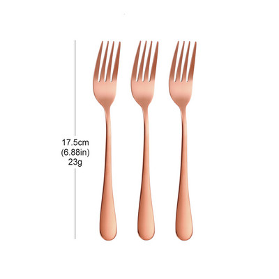 1/3/4/5/6 komada zlatni set vilica za desert od nehrđajućeg čelika Vilica za voće sladoledna torta Vilica za čaj za kućnu čajanku Ogledalo Posuđe