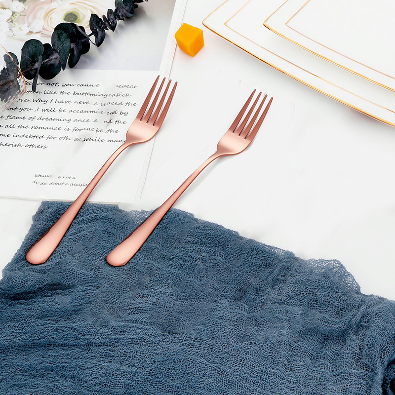 1/3/4/5/6 komada zlatni set vilica za desert od nehrđajućeg čelika Vilica za voće sladoledna torta Vilica za čaj za kućnu čajanku Ogledalo Posuđe