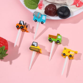 Cartoon Cartoon Carto Fruit Fork Cake Επιδόρπιο Pick Mini Stick Οδοντογλυφίδα Μεσημεριανά Σάντουιτς λαχανικών Μπουφές Επιλογές Διακοσμητικό σερβίτσιο