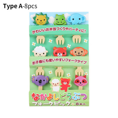 Карикатура от смола Коли Плодове Вилица Торта Десерт Избор Мини пръчка Клечка за зъби Обяд Зеленчукови сандвичи Бюфет Избори Декорация Сервии