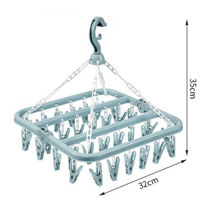 32 klambrit Kokkupandav riidekuivati riidepuu lastele täiskasvanutele riidekuivati tuulekindlad sokid aluspesu plastist kuivatusrest riidepuu