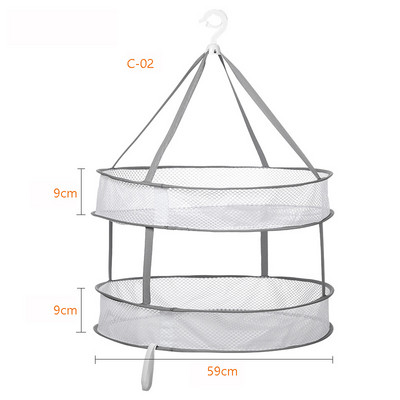 Riidekuivatuskorv Kuivatusrestid Rippuvad Kampsun Kardigan Deformatsioonivastane Tuulekindel võrkvõrk Korv Sokid Kuivatusvõrgud