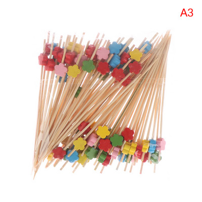 100 komada 12 cm Srce od bambusa Izbor hrane Buffet Cupcake Voće Vilica Party Torta Desert Salata Štapići od povrća Koktel Čačkalica Ražnjići